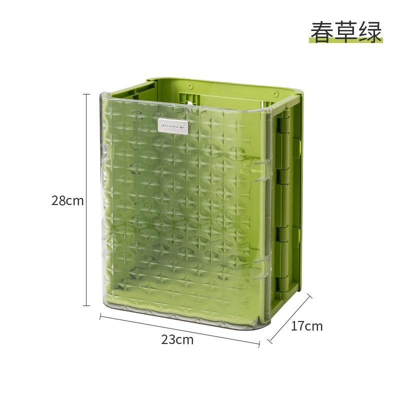Foldable Wastebaskets Household Kitchen Waste Recycle Bins Suspended Suspend Trash Kitchen Large Capacity Transparent Trash Cans