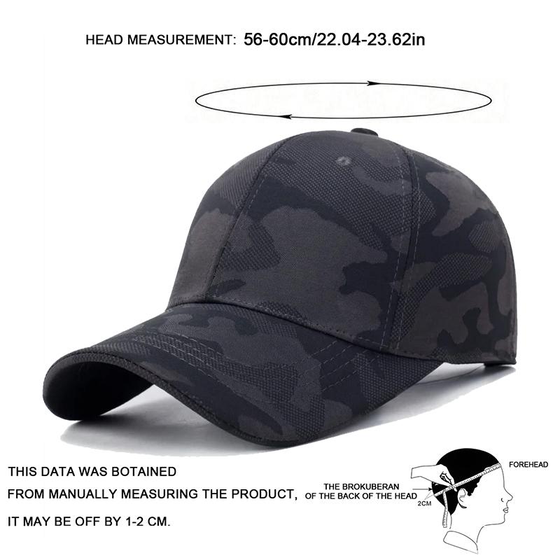 Unisex Simple Camouflage Baseball Caps Spring and Autumn Outdoor Adjustable Casual Hats Sunscreen Hat Sports Golf Cap