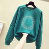 Sweatshirt für Damen Baumwolle Oversize Schlankmachend Locker Rundhalsausschnitt Lässig Pullover Langarm Frühling Sweatshirt Top
