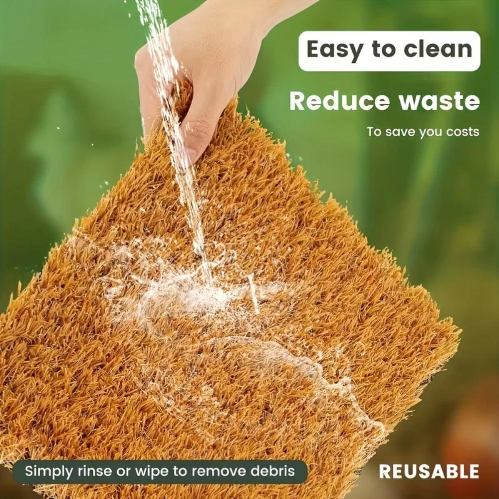 1PC 30cm Square Chicken Coop Nesting Mat, Washable Anti-Breakage Natural Coconut Palm Pad Design, For Hens Laying Eggs Poultry