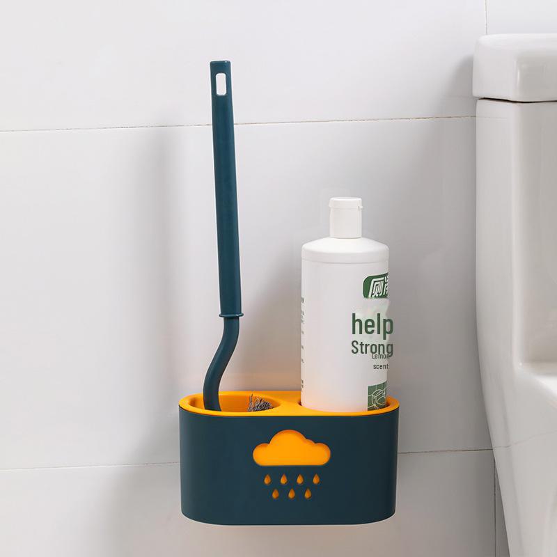 Wall-Mounted Long Handle Toilet Brush for Comprehensive Cleaning