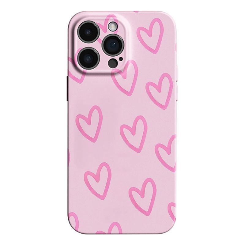 

Luxury Clmj Swag Pink Love Heart Phone Case for Oppo Reno14 Reno13 Reno12 Reno11 Reno10 F Z T SE Pro 4G 5G Glossy Film Hard PC Reno2