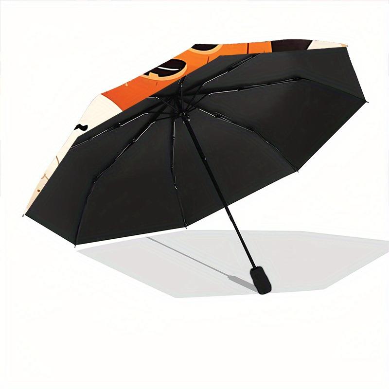 1pc Halloween Ghosts Auto Open/Close Umbrella with One Touch Button,, Windproof Design   Lightweight Portable Umbrella for Women & Men6149