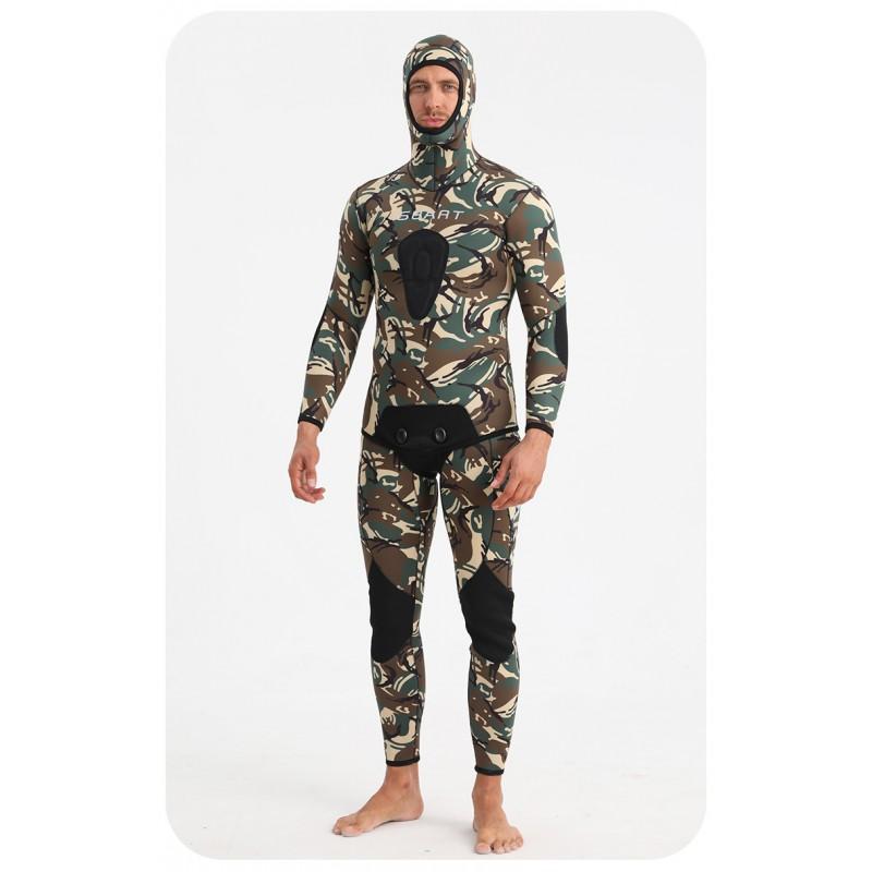 Mens 3mm 5mm Camo Wetsuit Scuba Diving Snorkeling Freediving Spearfishing Thermal Protection