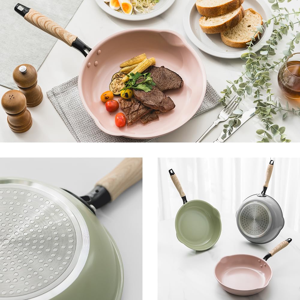 Takeda Corporation X X Ceramic Deep Frying IHFFT26PI [Cooking/Frying Pan/IH Compatible] Pink, 46.6 29.6 10.7 Cm, IH-Compatible Pan, 26cm,