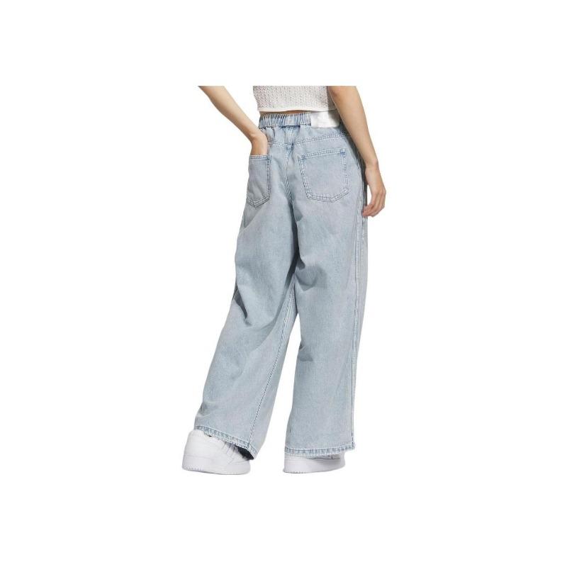 adidas Oryginalne Damskie SPODNIE JEANSOWE Niebieskie KC5837