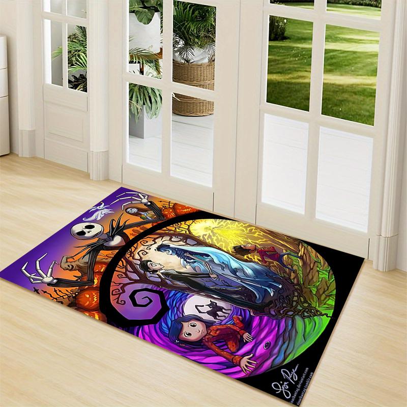 Nightmare Before Christmas Carpet Rug Soft Washable Anti Slip Home Living Room Sofa Mats Personalized Christmas Rug