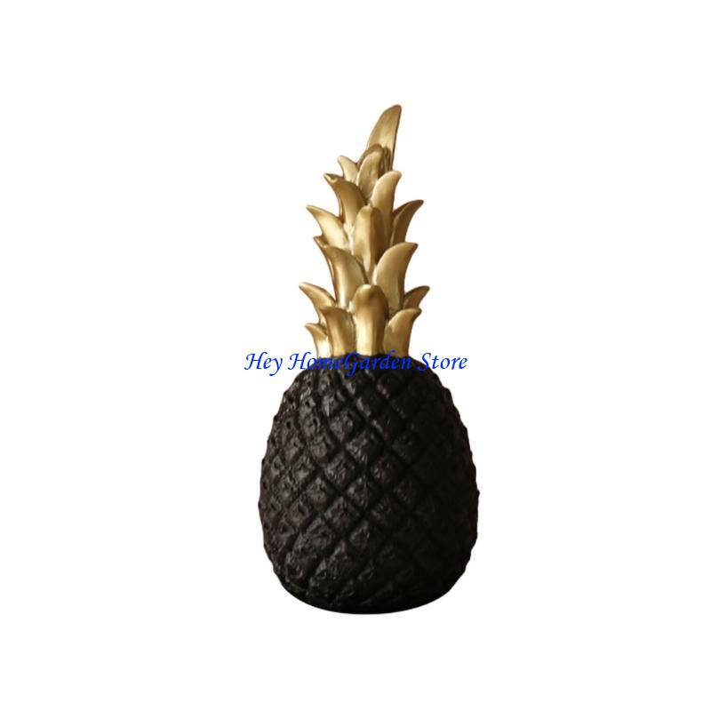 

652F Pineapple Ornament Desktop for Creative Metal Window Home Livingroom Small чорний