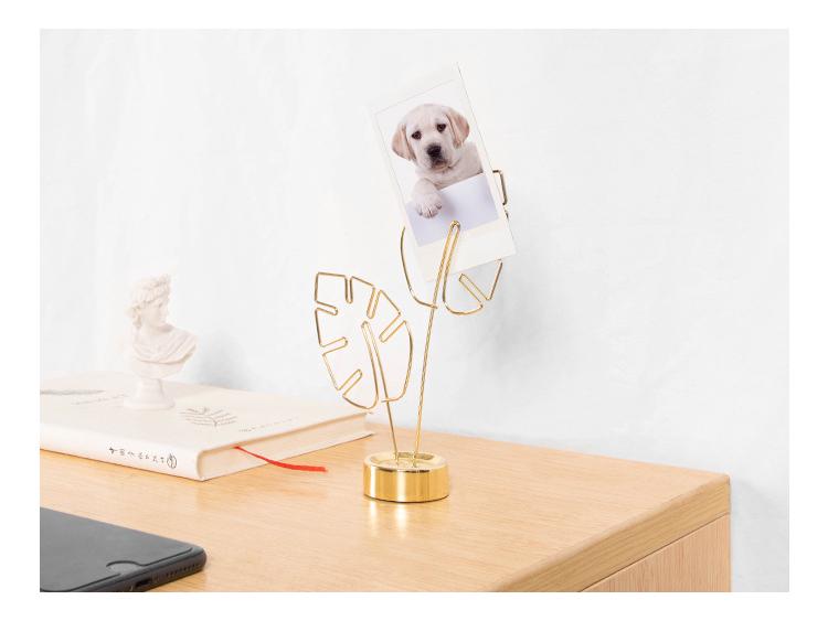 Monstera Leaf Photo Clip & Card Holder Desktop Ornament