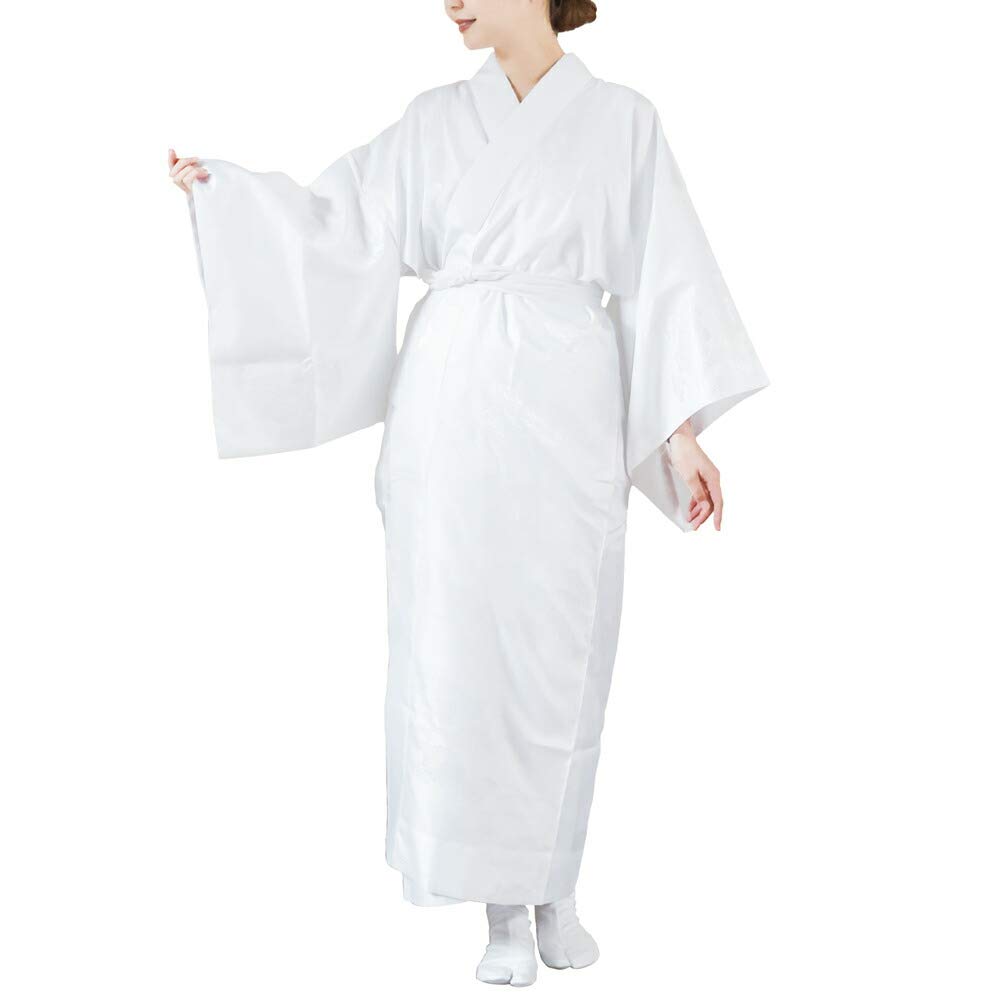 [KIMONOMACHI] [Kyoto Kimono Town] White Nagajuban (Washable White Nagajuban) Double-layered Sleeves, Size M