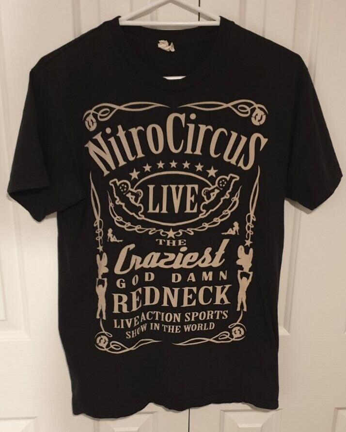 

NITRO CIRCUS LIVE Craziest Redneck Live Action Sports TShirt Black Size Medium. Unisex T-Shirt XXXXL