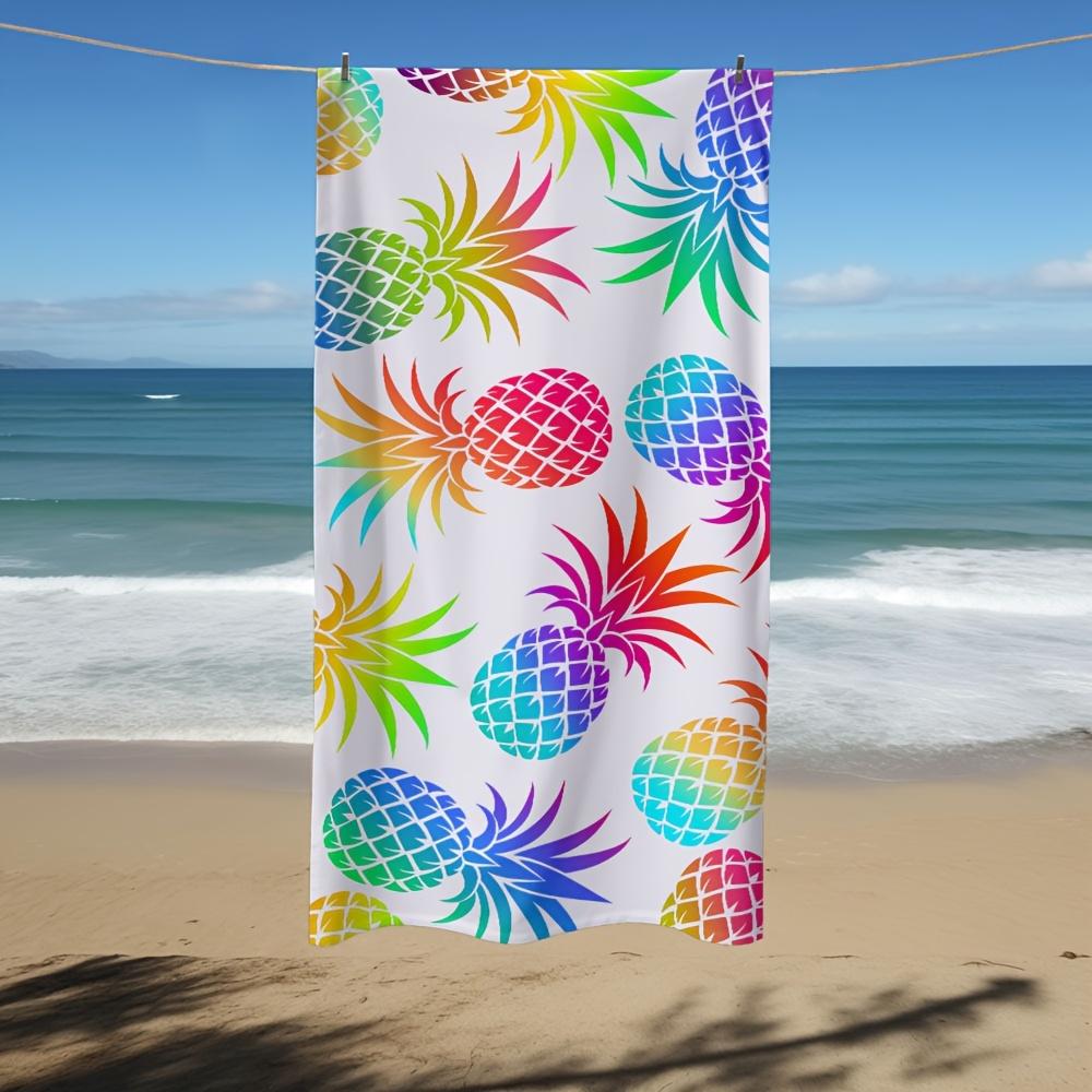 Lebhaftes tropisches Ananas-Muster Strandtuch Wandteppich Boho Picknickdecke Sommerurlaub Heimdekoration Wandkunst