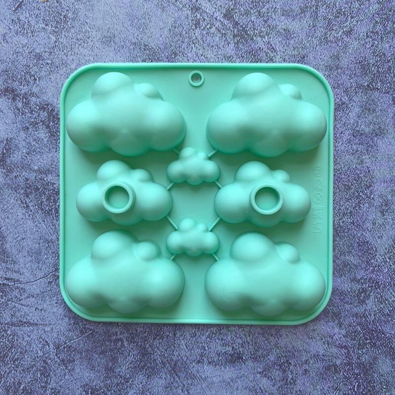 8-Cavity Candle Soap Making Cloud Shaped Silicone Candy Mould Chocolate Pudding Dessert Cake Baking Mould Kitchen Tool