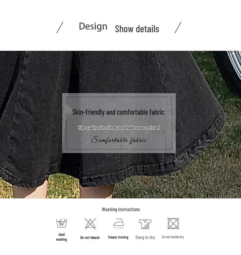 Women's Fishtail Denim Skirt – 2026 Spring/Summer/Autumn Hip-hugging Mid-length Slit Design