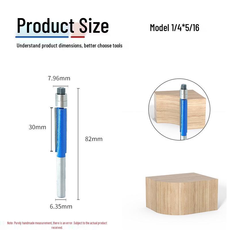 Double Bearing Edge Trimmer Woodworking Router Bit Set