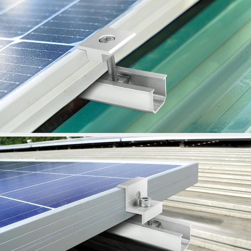 6Pcs Sturdy Aluminum Alloy Solars Panel Mounting Brackets Accessory With Various Roof Types and Marine Applications