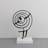 Creative Metal Abstract Human Sculpture Black Person Bedroom Study Ornament Living Room Decoration Art Home Decor Accessories