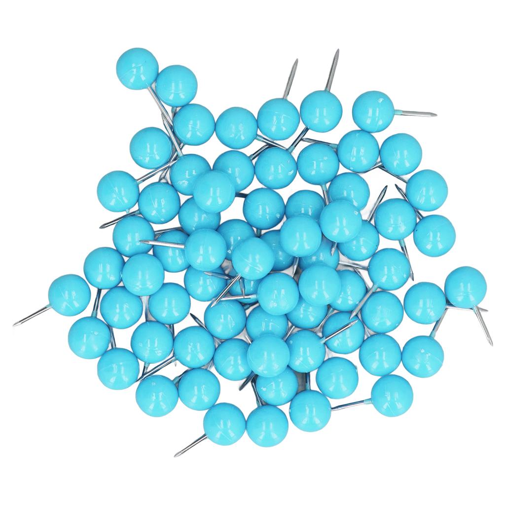 100Pcs Push Pins Map Tacks Steel Plastic Decorative ing Pins for Cork Boards 9.5x20mm
