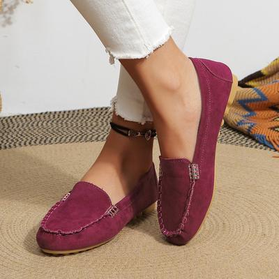 Nya Damskor Casual Flats Vår och Höst Platta Loafers Damskor Mode Halkfria Mjuka Rundtå Denim Flats