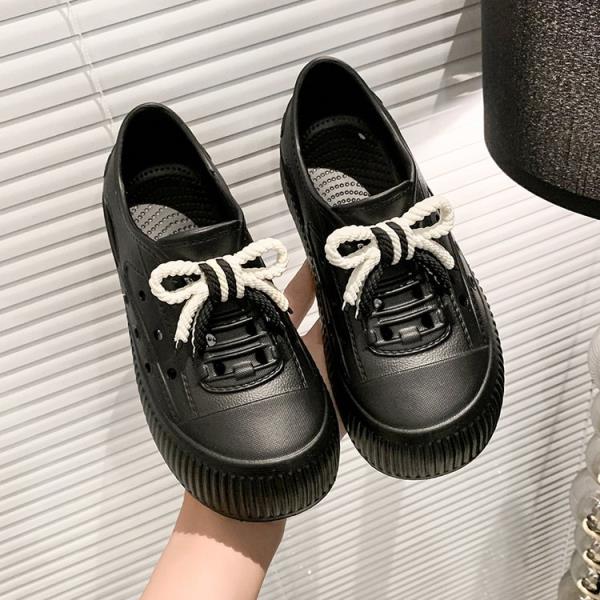 Fashion Beach Sandal Woman Luxury All-Match Soft Shoes Closed Toe Summer Heels Comfort Girls Bow Scandals Butterfly-knot Casual Leisure