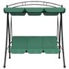 VidaXL Balancelle de jardin avec auvent vert 198 cm tissu et acier 363331