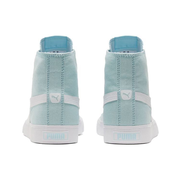 Puma Bari Mid Canvas High Top Skate Shoes Unisex Sneakers White Blue 373891-06