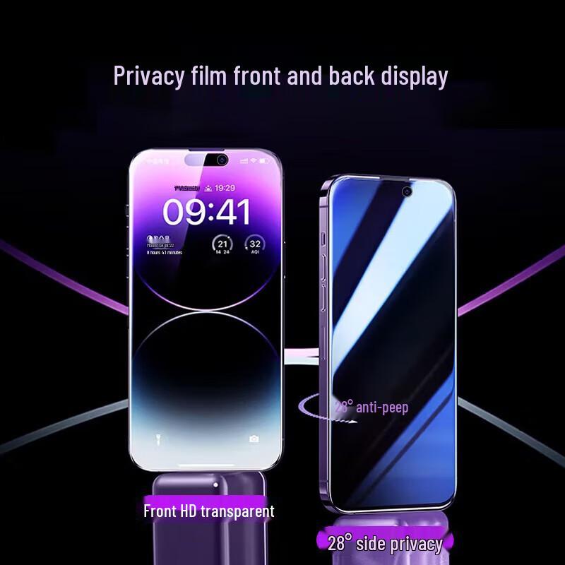 ESCASE 2-Pack 28° Privacy Tempered Glass Screen Protector for iPhone