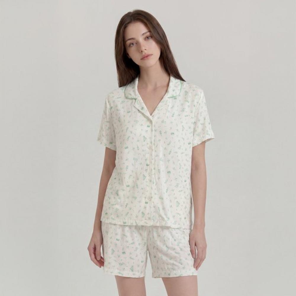 Orcite Women Short Sleeve Pajama Set H121 M