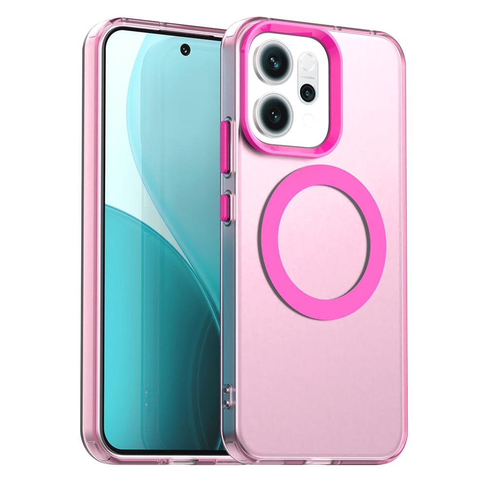 Funda Magnética Inalámbrica de Carga Para OPPO Reno 14F 14 Pro Reno14 F 5G Cubierta Colores Caramelo Carcasa Trasera Transparente Fundas Coque