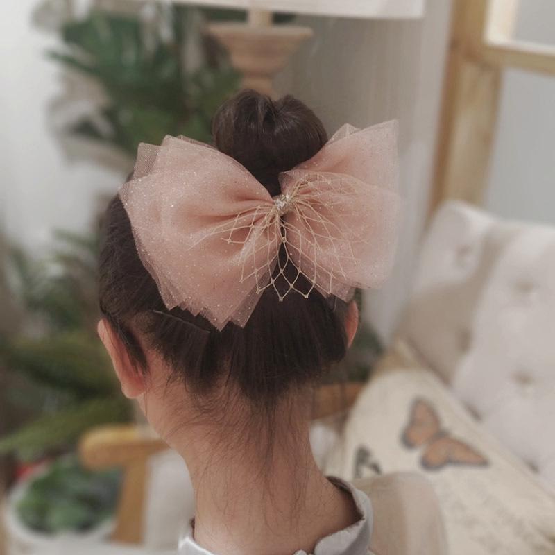 Korean Mesh Bow Hair Clip for Kids - Princess Headwear Accessories