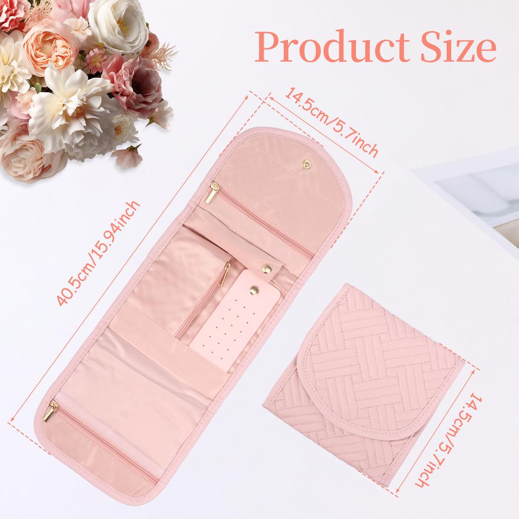 Foldable Travel Jewelry Bag For Necklace Earrings Rings Jewelry Case Organizer Bracelet Mini Storage Accessory