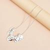 Unconventional Textured Alloy Pendant Necklace Unique Shape Everyday Wear Jewelry For Styles Enthusiasts