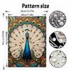5D Pearl Kit Majestic Peacock Pattern DIY Rhinestone Art Relaxing Handmade Ornament Home Wall Desktop Decoration for Beginners