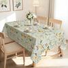Spring Summer Flower Leaves Blue Tablecloth Table Decor Floral Branches Butterfly Kitchen Dining Table Cloth Holiday Party Decor
