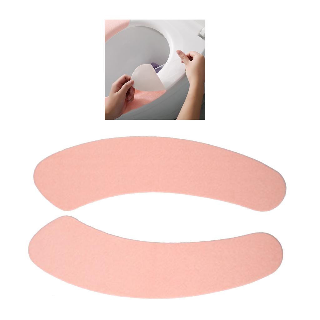 1 Pair Bathroom Warmer Toilet Seat Cover Pads Washable Reusable Thick Cushion All Seasons
