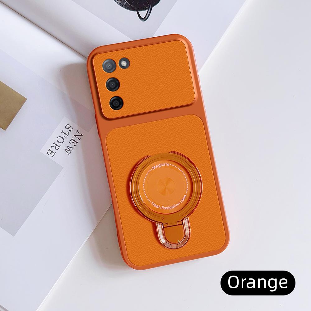 For Oppo A55 5G A16s A16 A54 4G Case Oppo A54s A56 Cover Oppo A53s 5G leather Case Magnetic Bracket Magsafe Holder Stand Cover