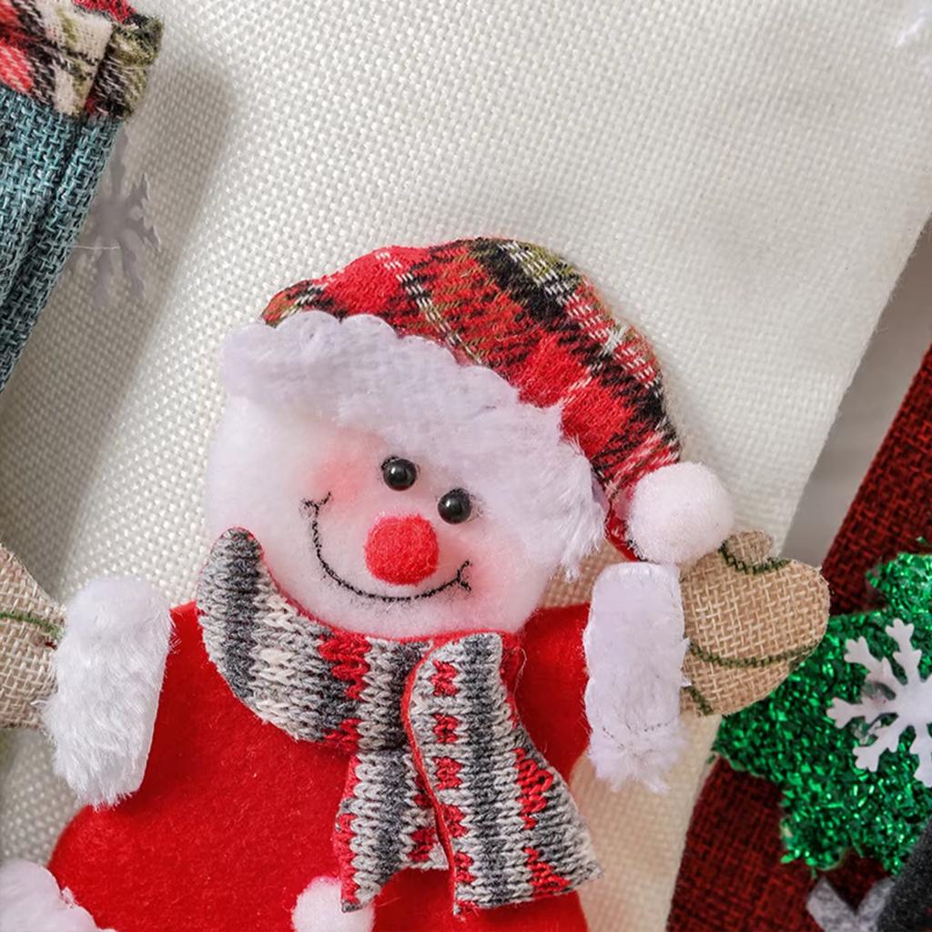 1/4pcs Christmas Stockings Large Capacity Cute Santa Claus/Snowman/Bear/Elk Gift Bags for Xmas Tree Hanging Ornaments Home Decor