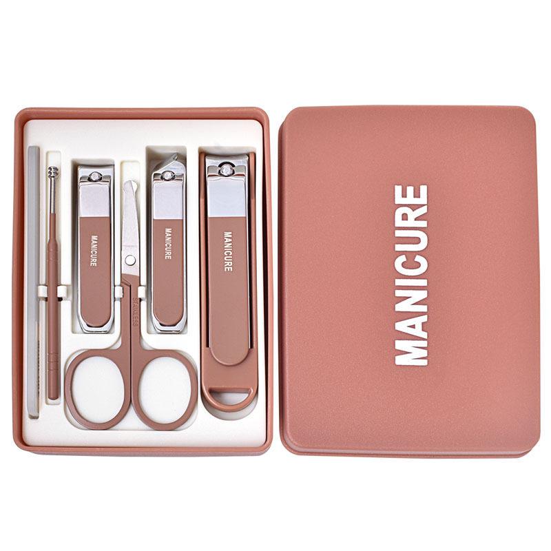 Six-Piece Nail Clipper Gift Set: Anti-Splatter, Large Opening, Carbon Steel Clippers for Household Use