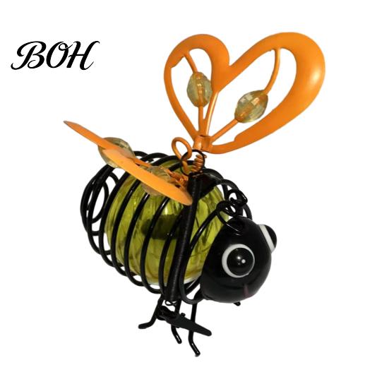 Energy Efficient Solar Lighting Powered Hanging Bee Lights, Metal Bouncy Spring Ornaments, Decorative Lights IP65 Waterproof Fairy for Outdoor