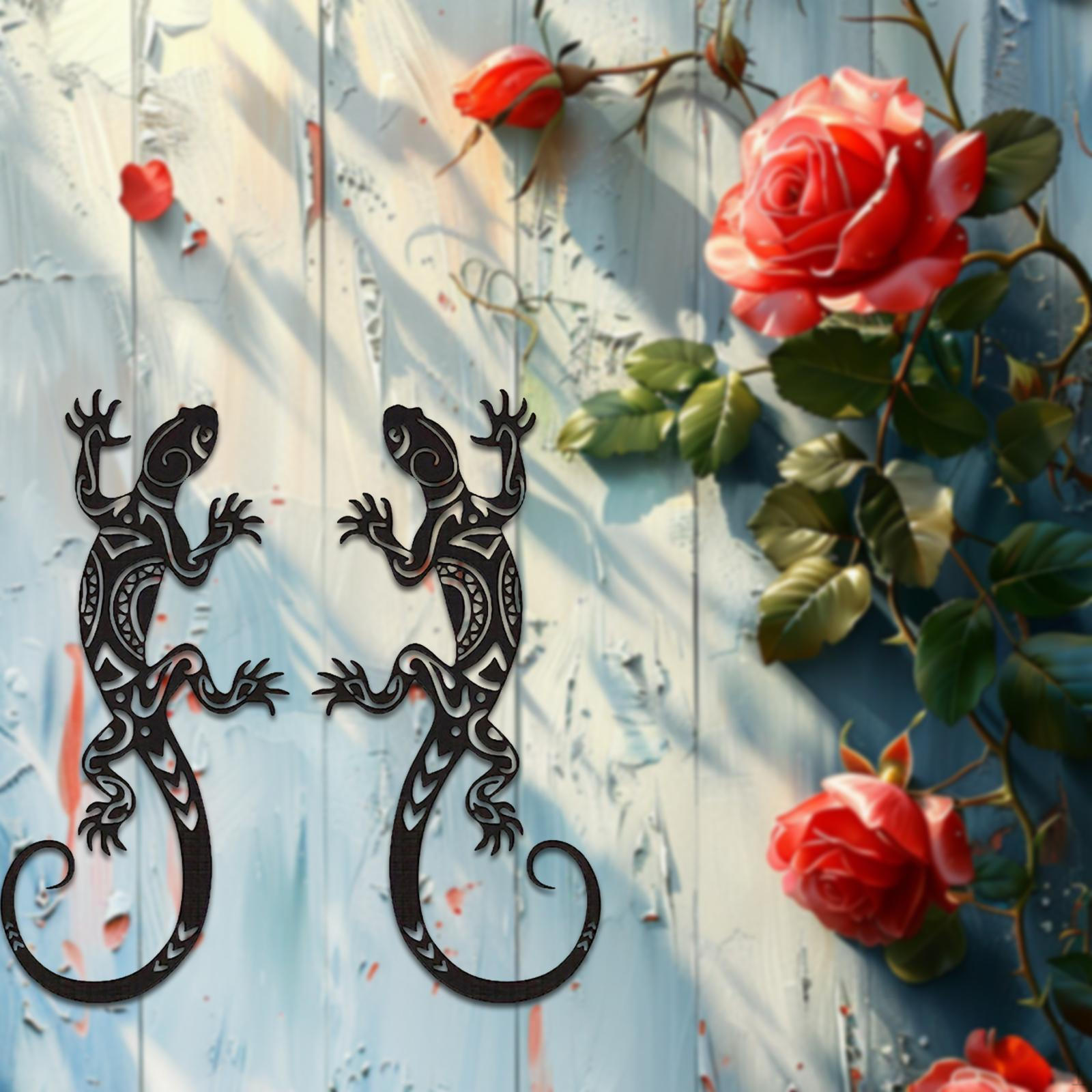 

Геккон Ящерица Железная Настенная Художественная Декорация Для Дома И Сада 2 Pieces