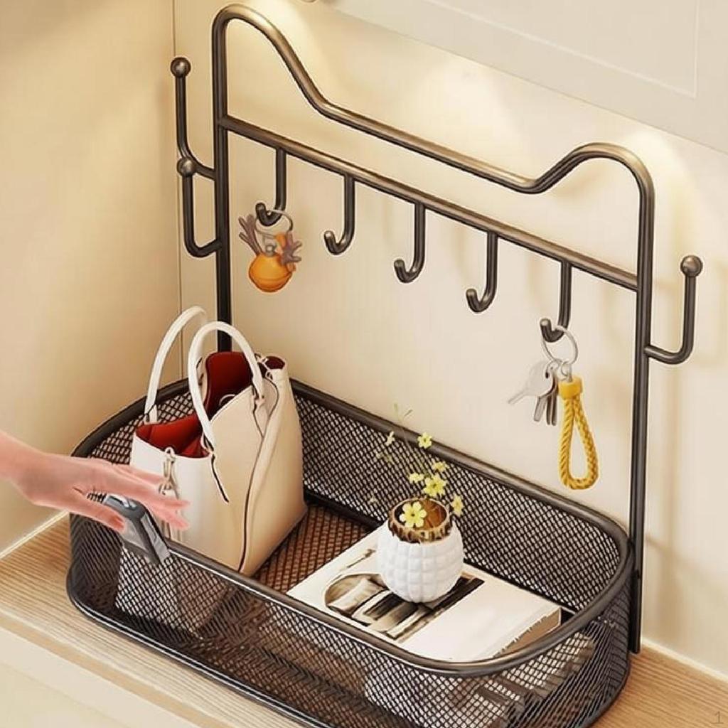 And Jewelry Organizer with Hooks – Practical Holder Key Rack for Bedroom, Table Or