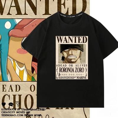 Straw Hat Luffy Chopper ONE PIECE Twodimensional Design Shortsleeved Top Pure Cotton Shortsleeved Mens and Womens Tshirt