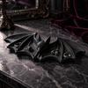 Bat Shape Ring Dish 3D Printed Gothic Catchall Tray, Halloween Jewelry Holder for Rings Necklaces Home Accessories and Keys, Decorative Dark