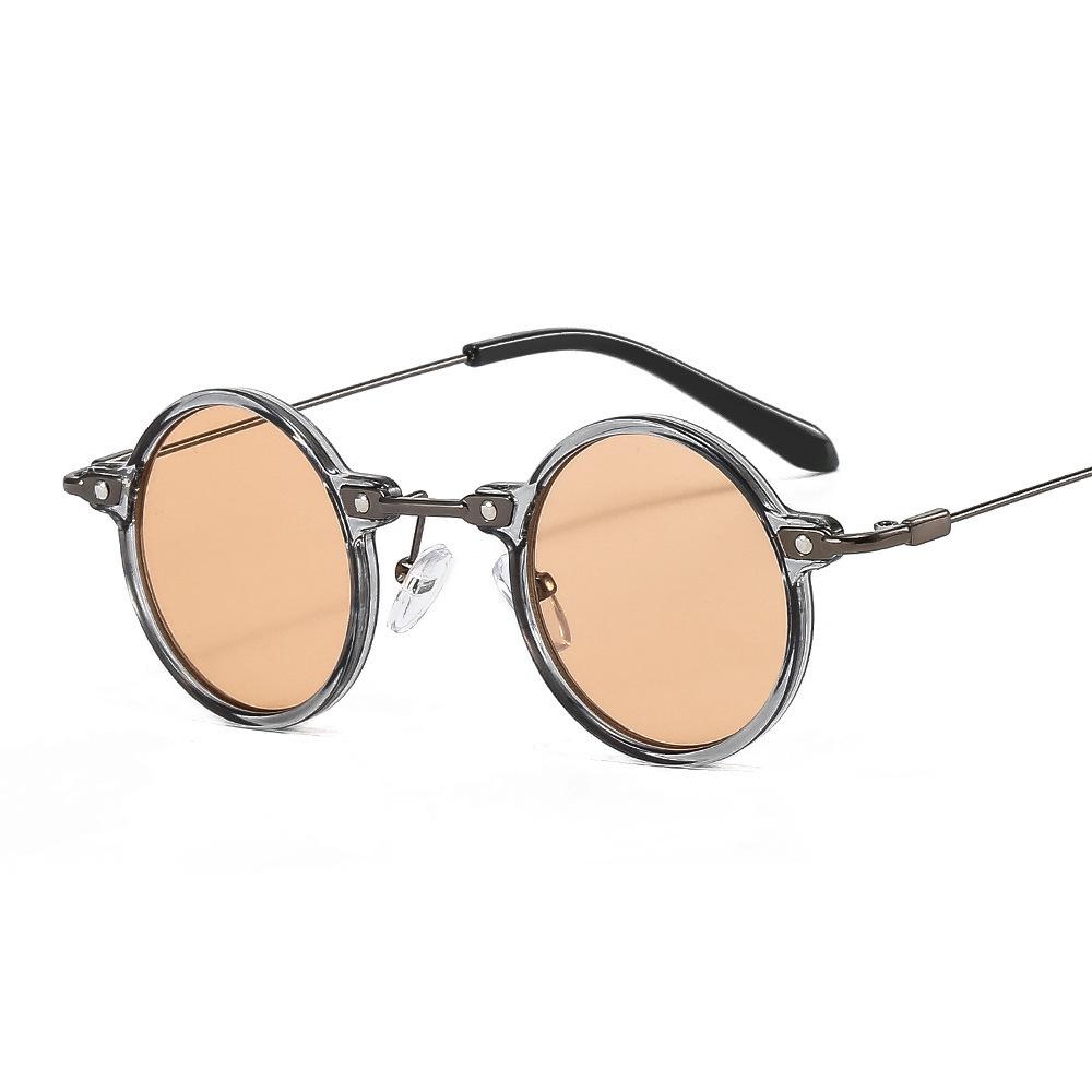 Trendy Women's Retro Round Frame Anti-UV Sunglasses