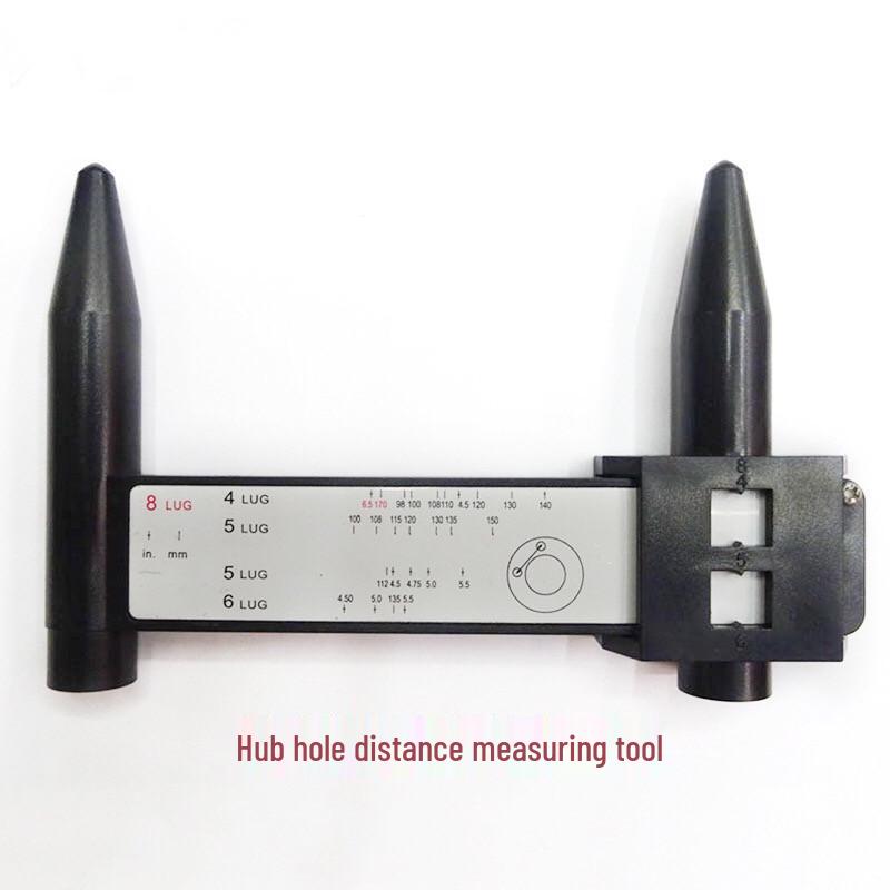 8-Lug Wheel Hub PCD Caliper: Hole Spacing Measuring Tool and Ruler