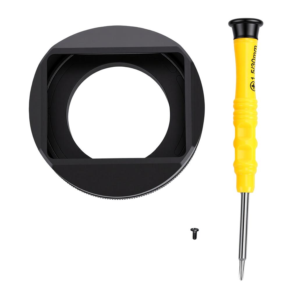 Square Lens Hood Fit for X100VI X E5 X100V X100F X100T X100S X100 Camera with Magnetic Filter Adapter Ring Aluminum