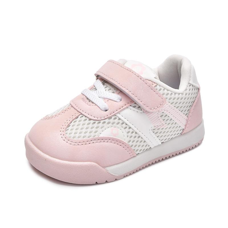 

Girls Sports Shoes Lightweight Soft Sole Kids Running Shoes Mesh Breathable 2025 Summer Children Princess Sneaker Sweet Non-slip 21 розовый