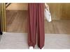 2024 Plus Size Ice Silk Women’s Stylish Summer Two-Piece Set with Wide-Leg Pants