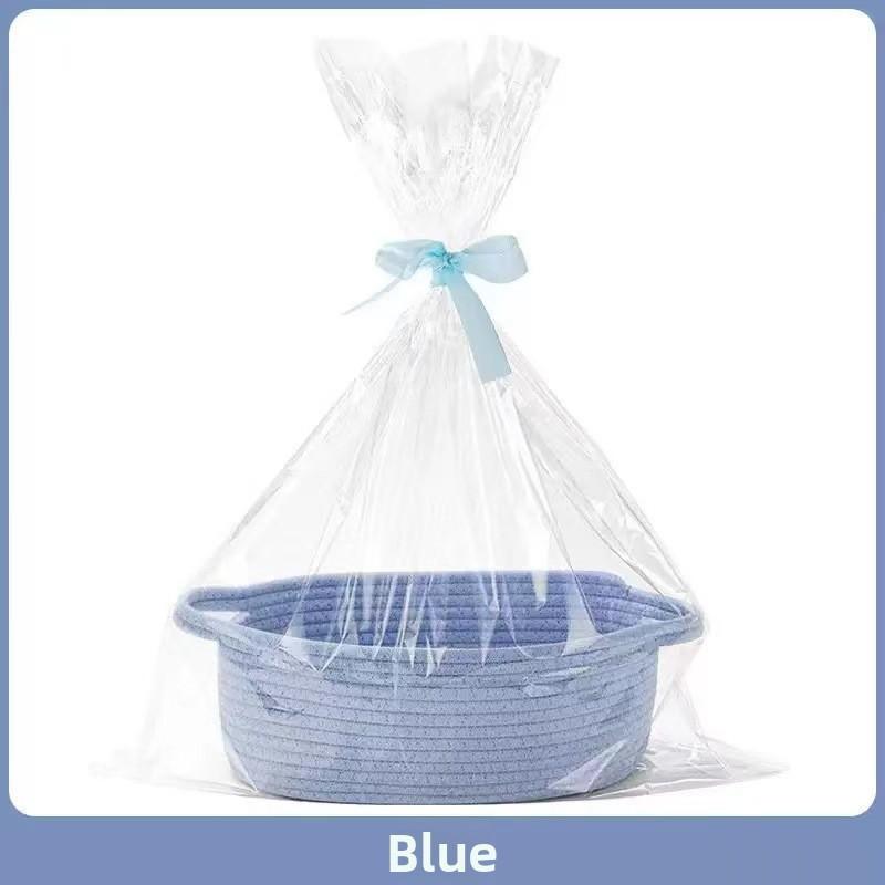 Rectangular Cotton Rope Organizer With Multiuse Design For Home And Office