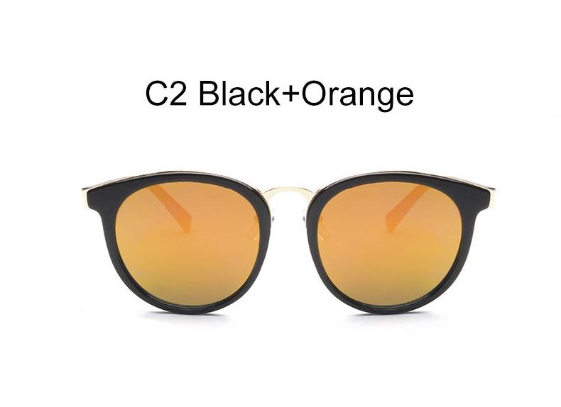 Mirror Sunglasses Women Cat Eye Oversized Round Pink Sunglasses Female Luxury Brand High Quality Glasses Ladies Lady UV400
